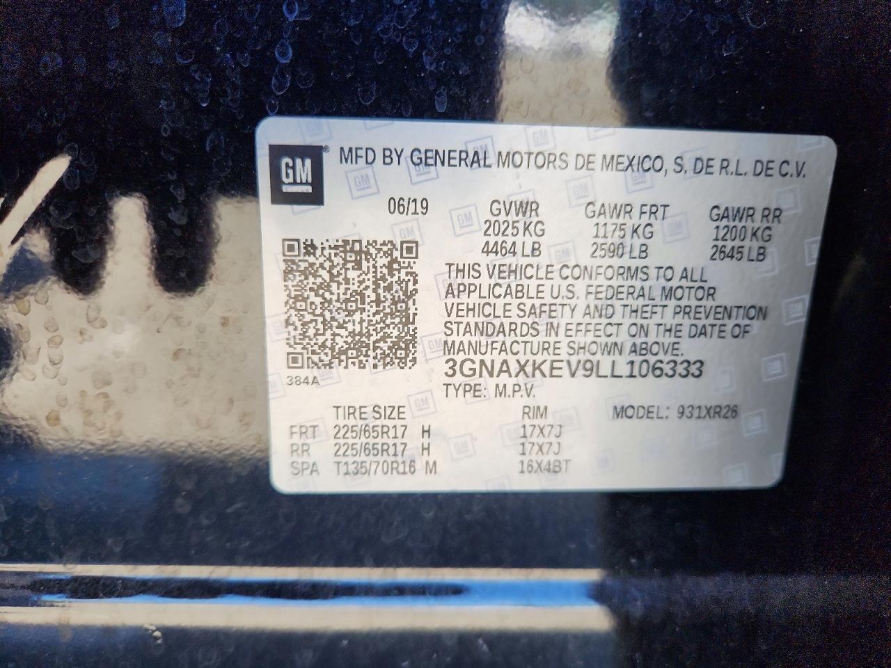 2020 CHEVROLET EQUINOX LT photo 25