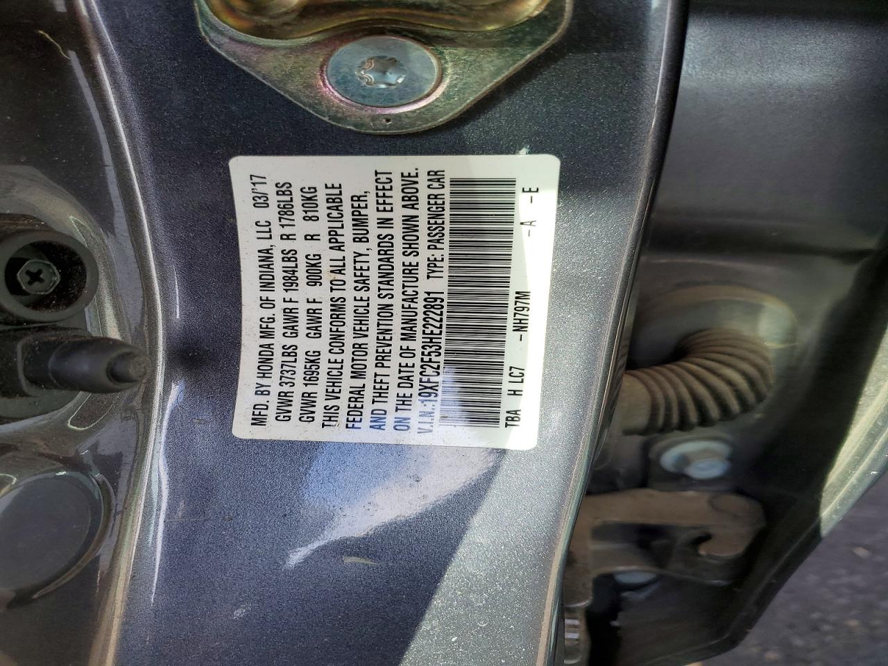 2017 HONDA CIVIC LX photo 12