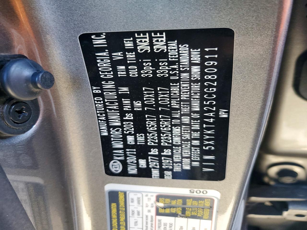 2012 KIA SORENTO LX photo 23