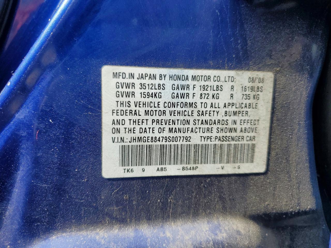 2009 HONDA FIT SPORT photo 12