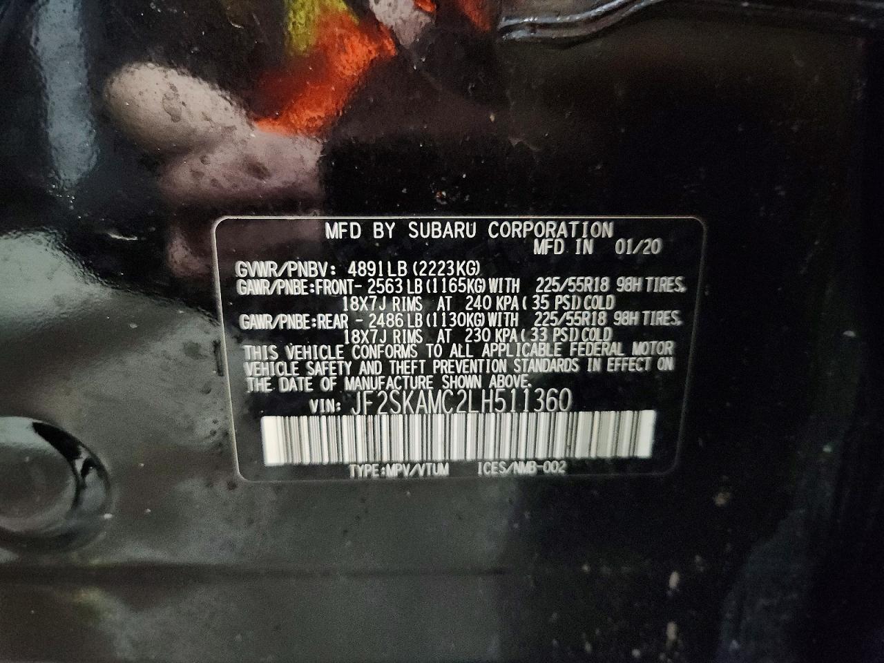 2020 SUBARU FORESTER SPORT photo 12