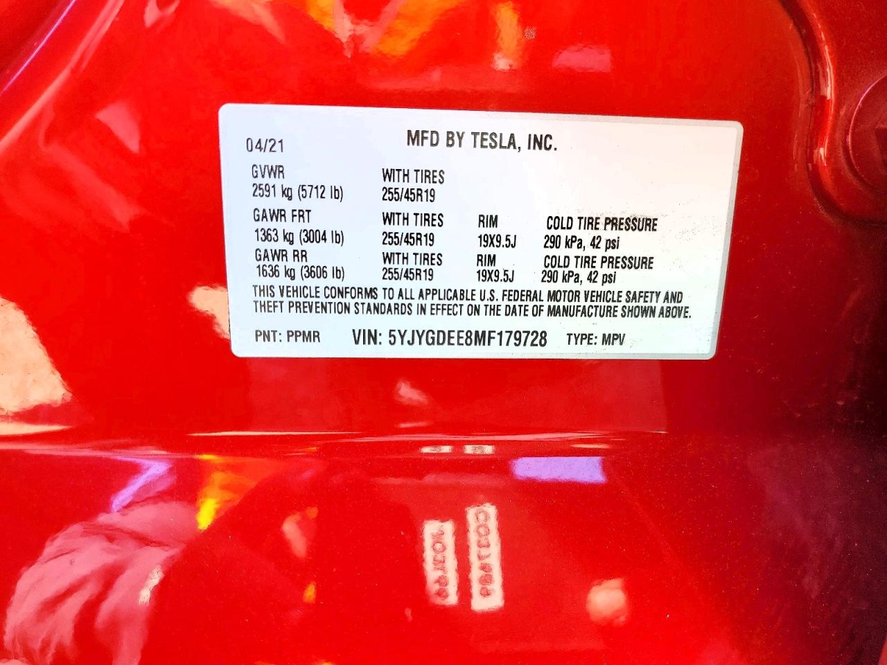 2021 TESLA MODEL Y photo 27