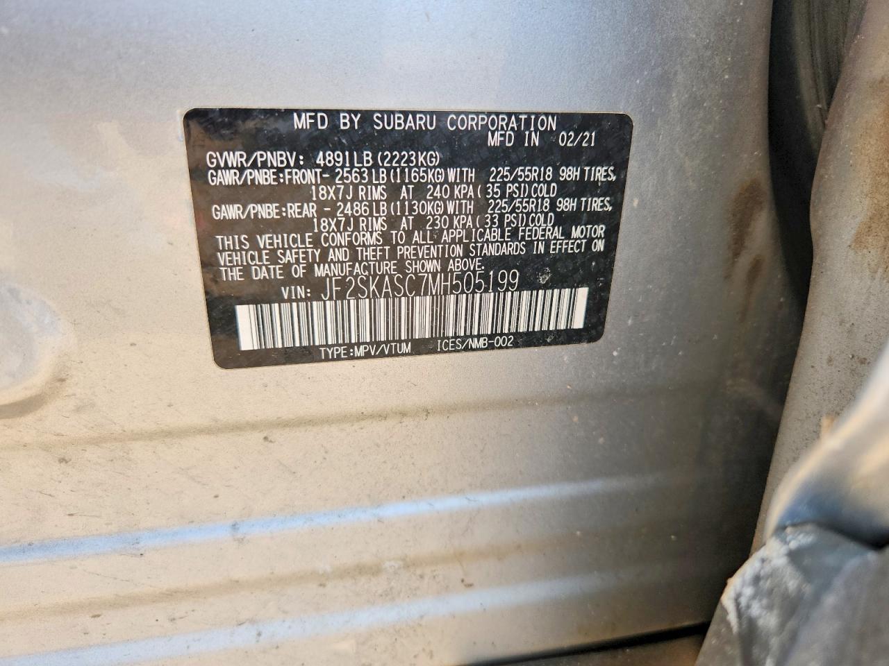 2021 SUBARU FORESTER LIMITED photo 34