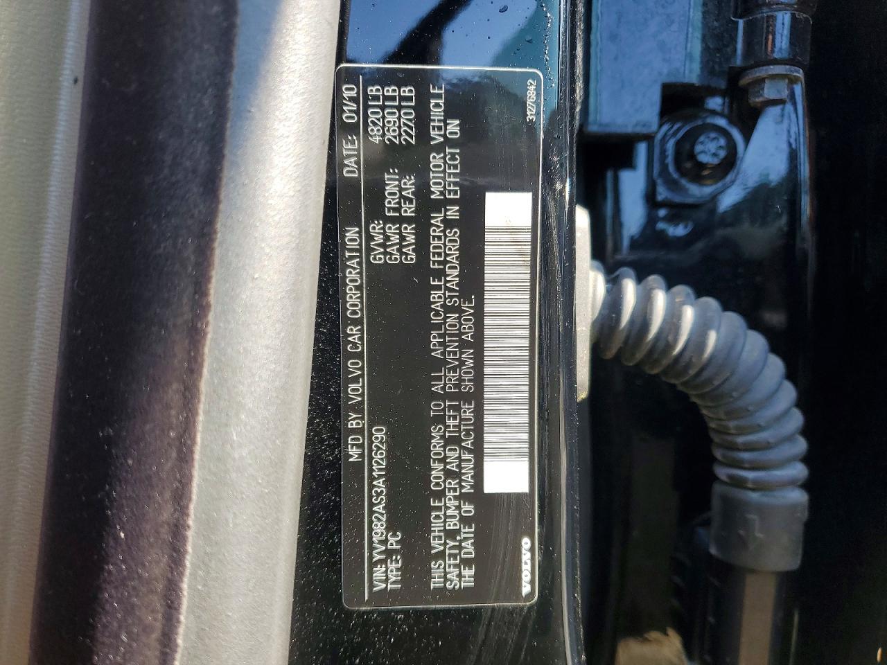 2010 VOLVO S80 3.2 photo 12