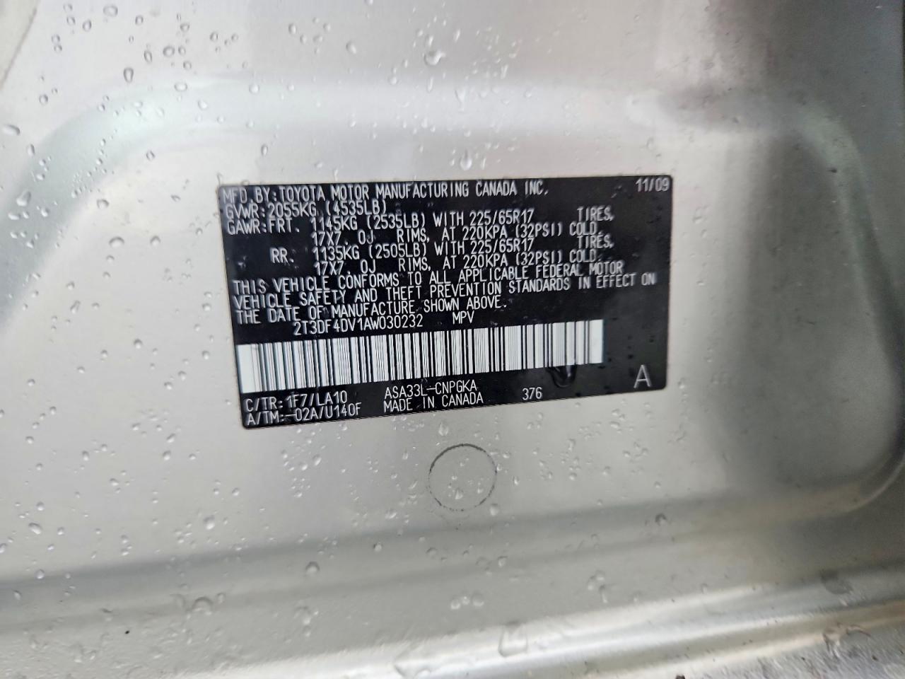2010 TOYOTA RAV4 LIMITED photo 37