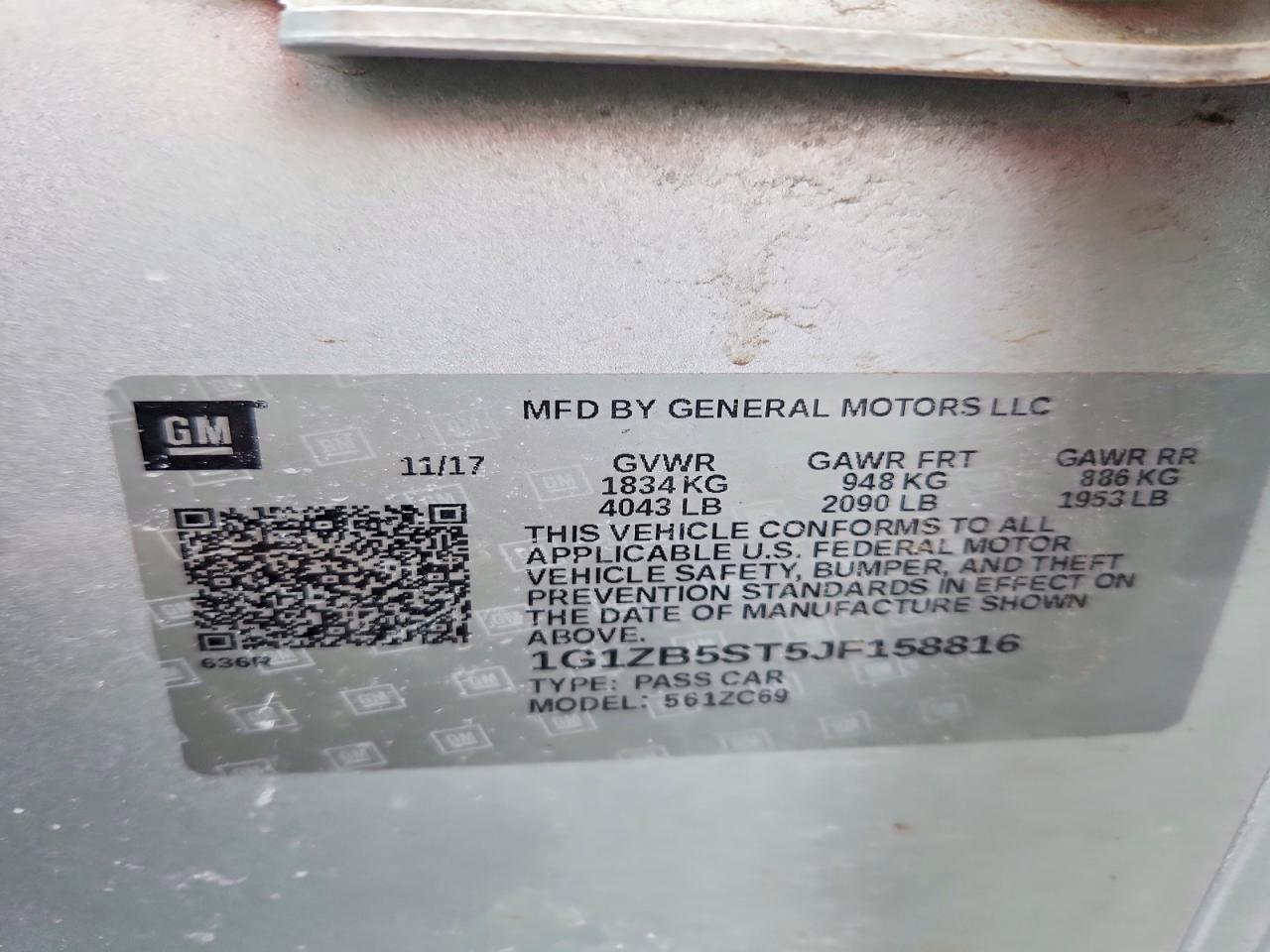 2018 CHEVROLET MALIBU LS photo 12