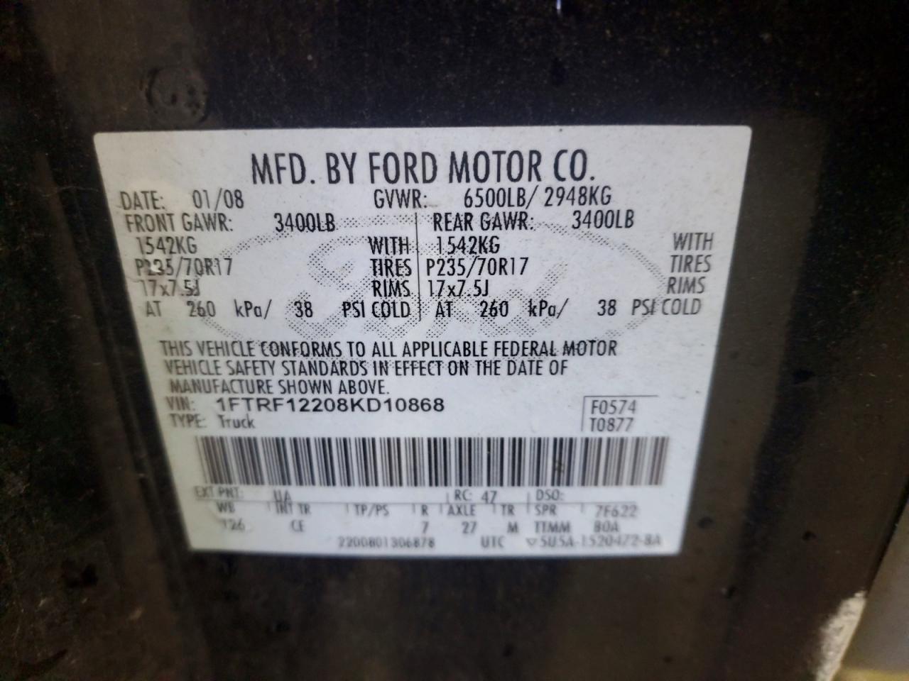 2008 FORD F150 photo 23