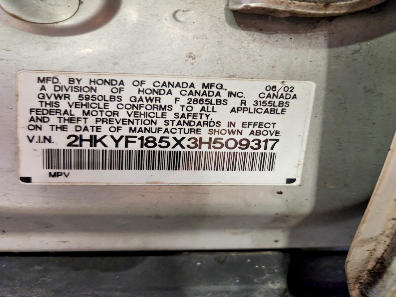 2003 HONDA PILOT EXL photo 37