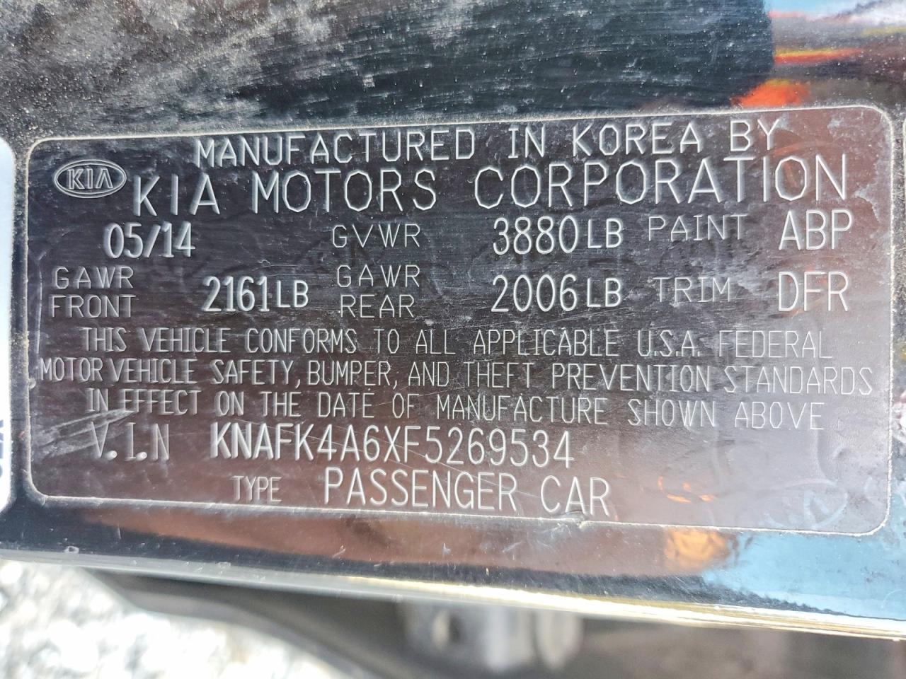 2015 KIA FORTE LX photo 12