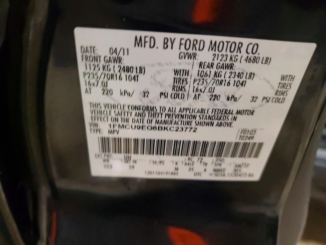 2011 FORD ESCAPE LIMITED photo 13