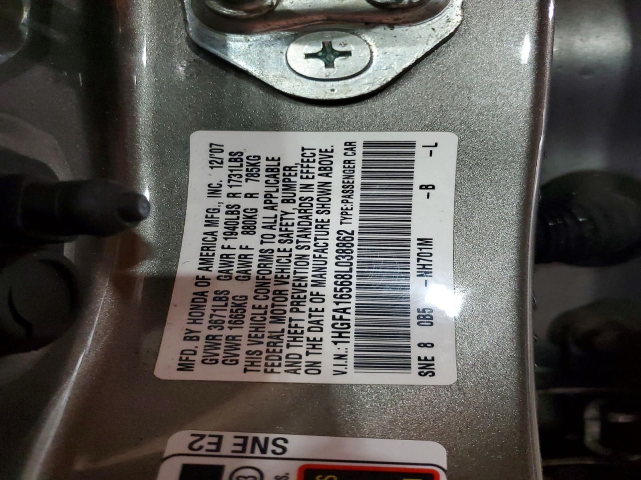 2008 HONDA CIVIC LX photo 25