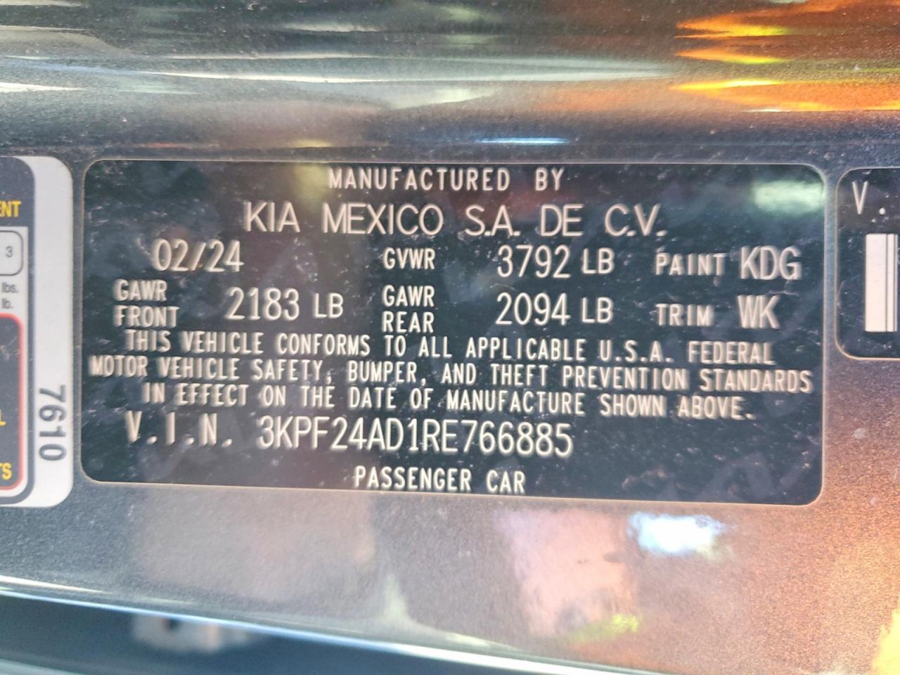 2024 KIA FORTE LXS photo 37