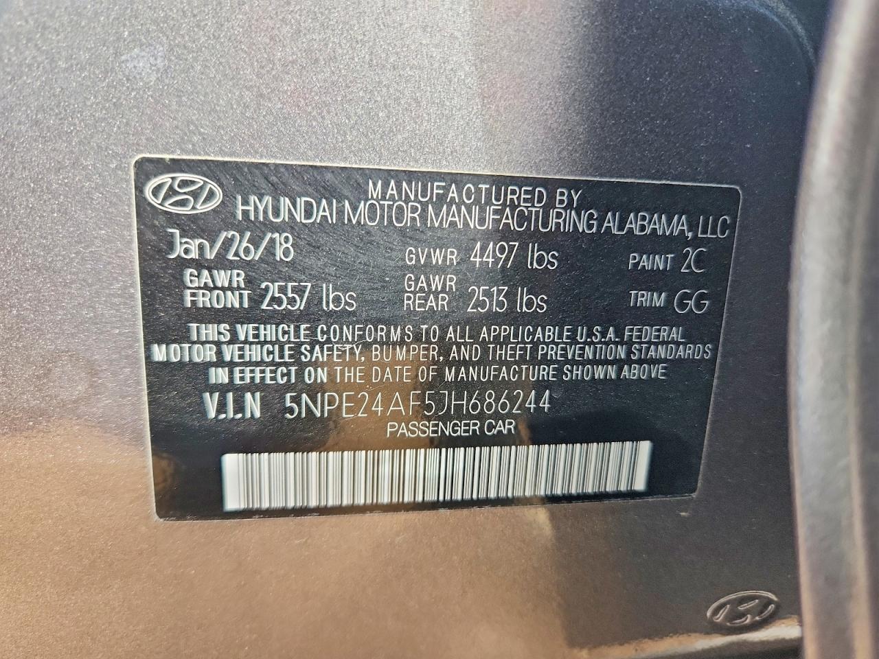 2018 HYUNDAI SONATA SE photo 12
