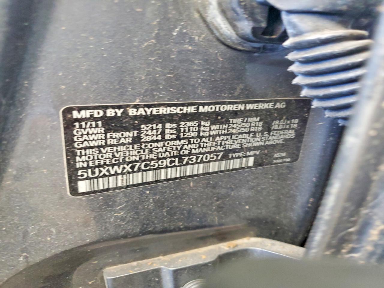 2012 BMW X3 XDRIVE35I photo 14