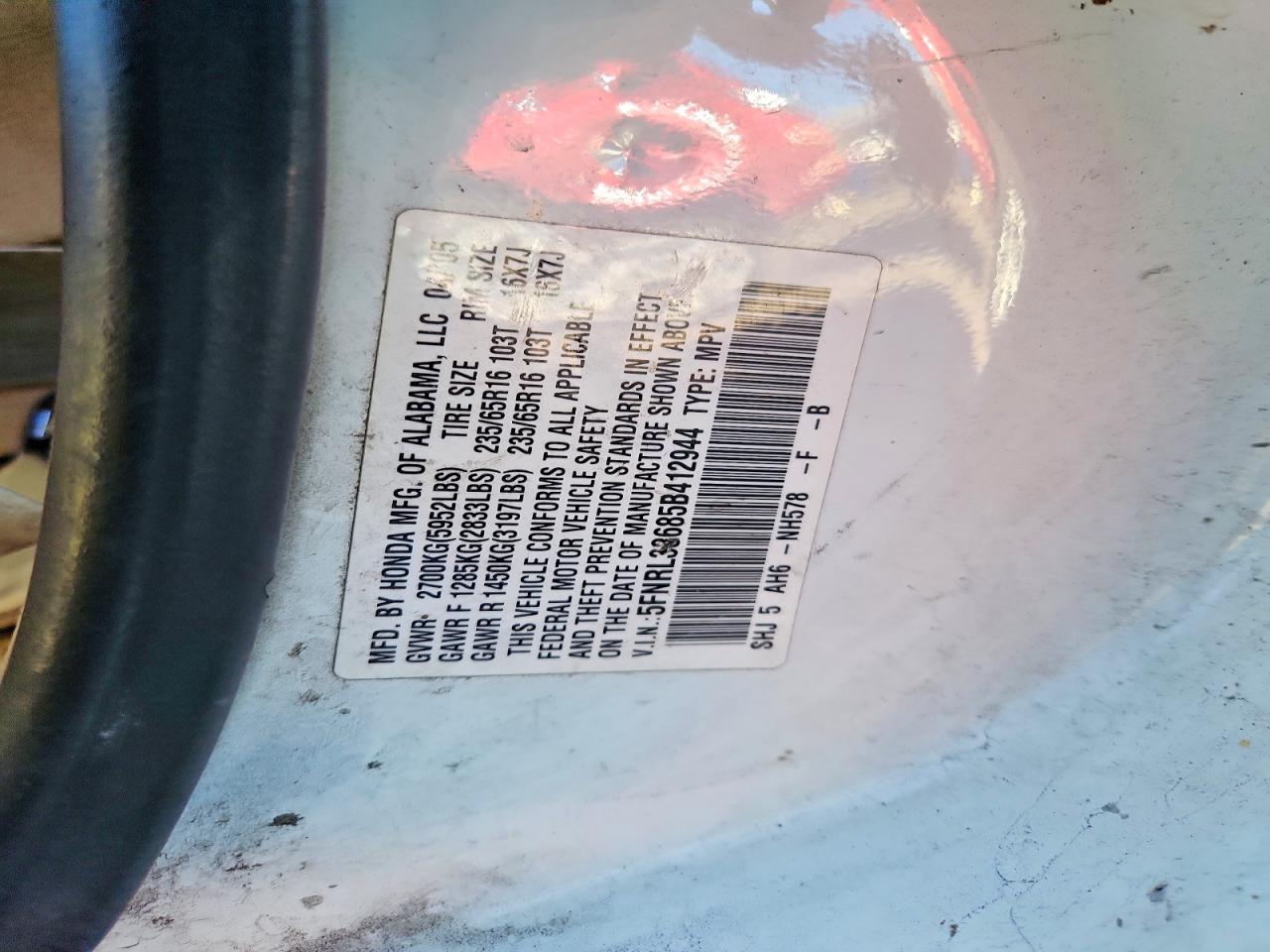 2005 HONDA ODYSSEY EXL photo 13