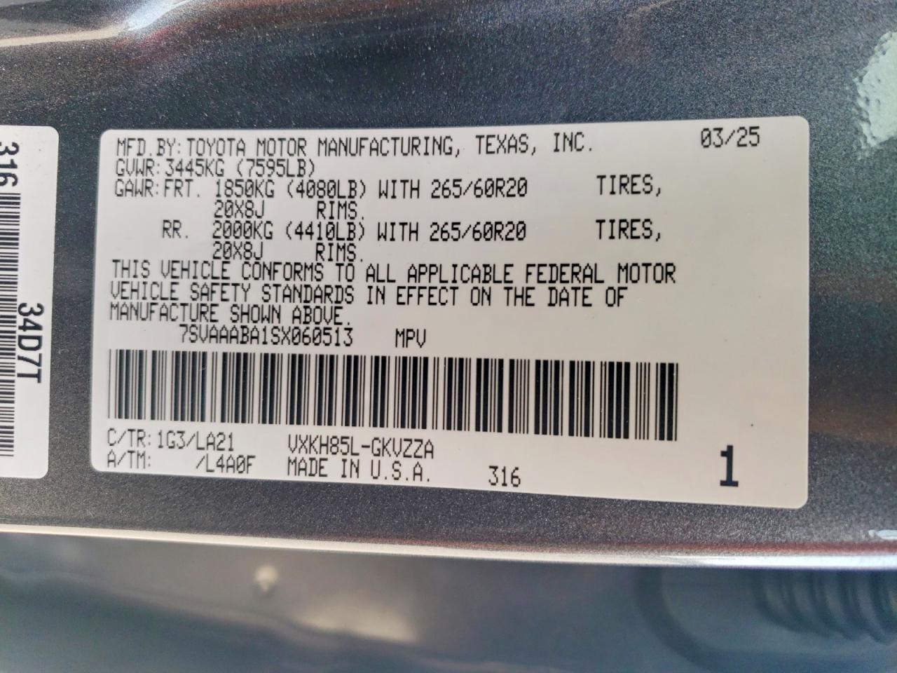 2025 TOYOTA SEQUOIA PLATINUM photo 25