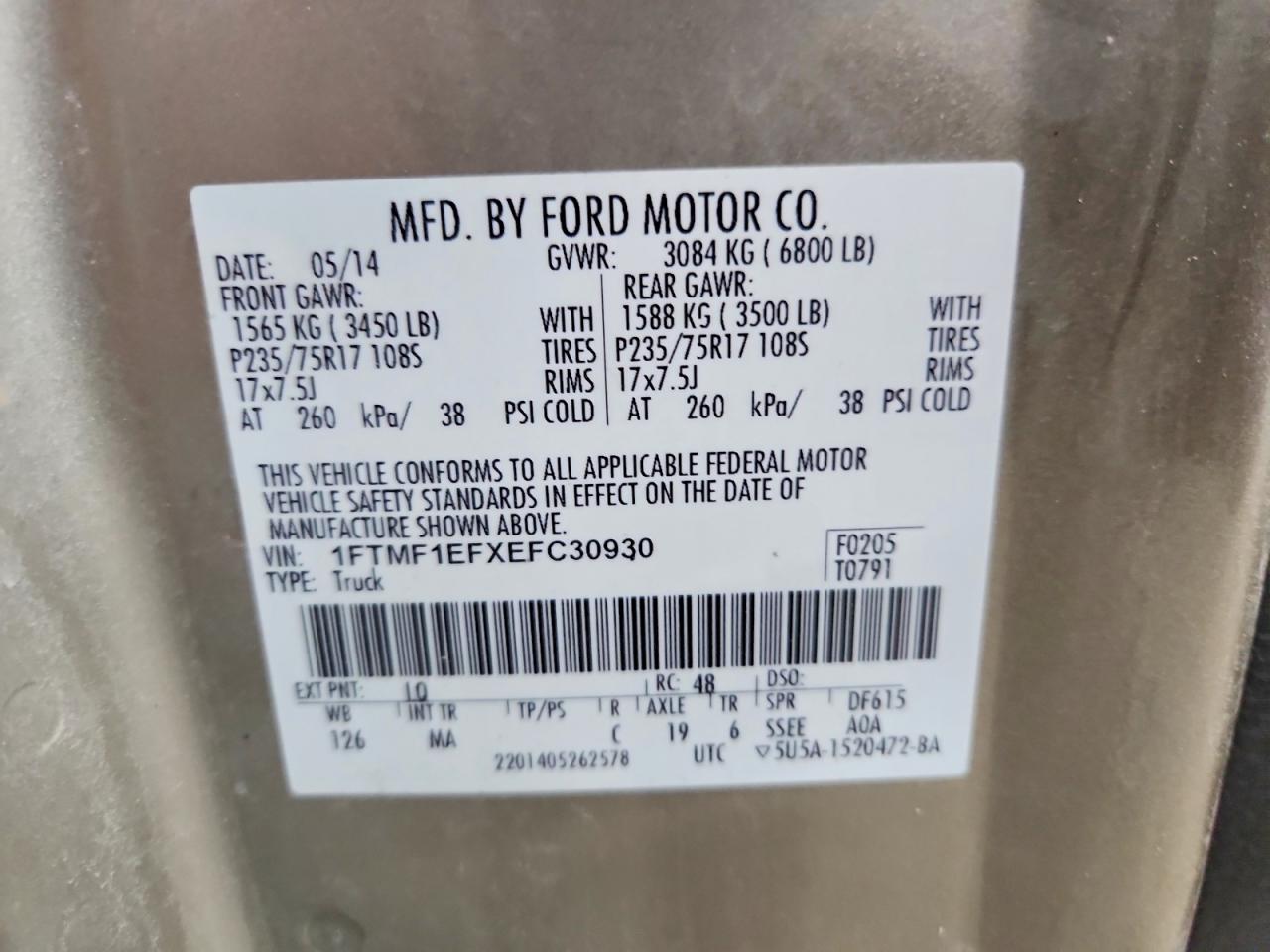 2014 FORD F150 photo 34
