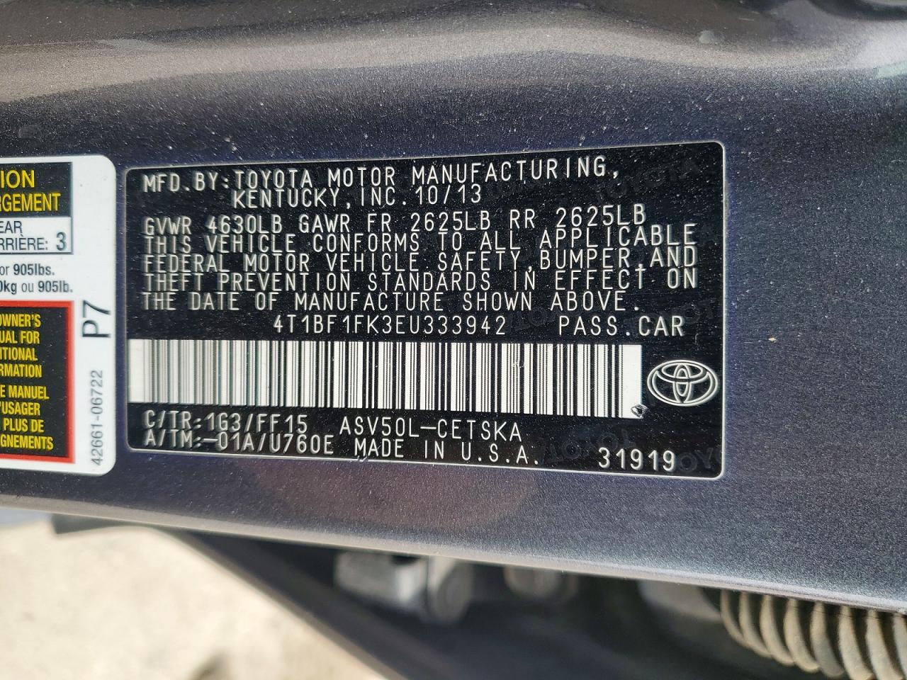 2014 TOYOTA CAMRY SE photo 25