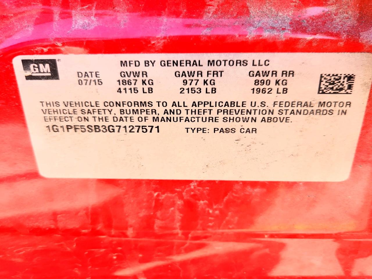 2016 CHEVROLET CRUZE LIMITED LT photo 23