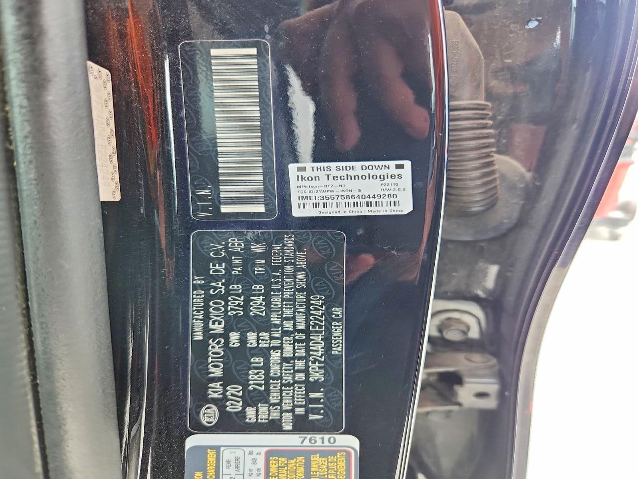 2020 KIA FORTE LXS photo 23