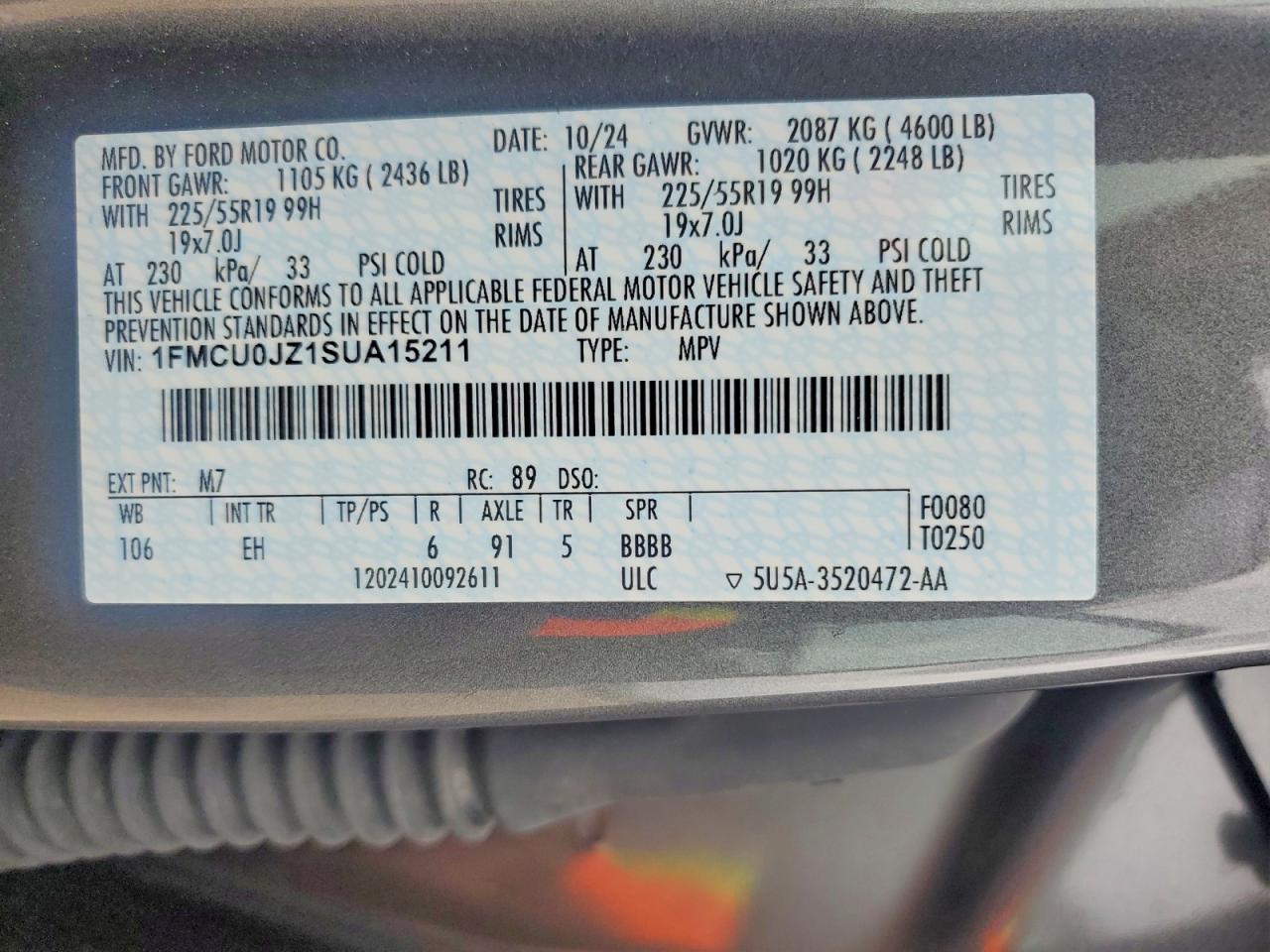 2025 FORD ESCAPE PLATINUM photo 27