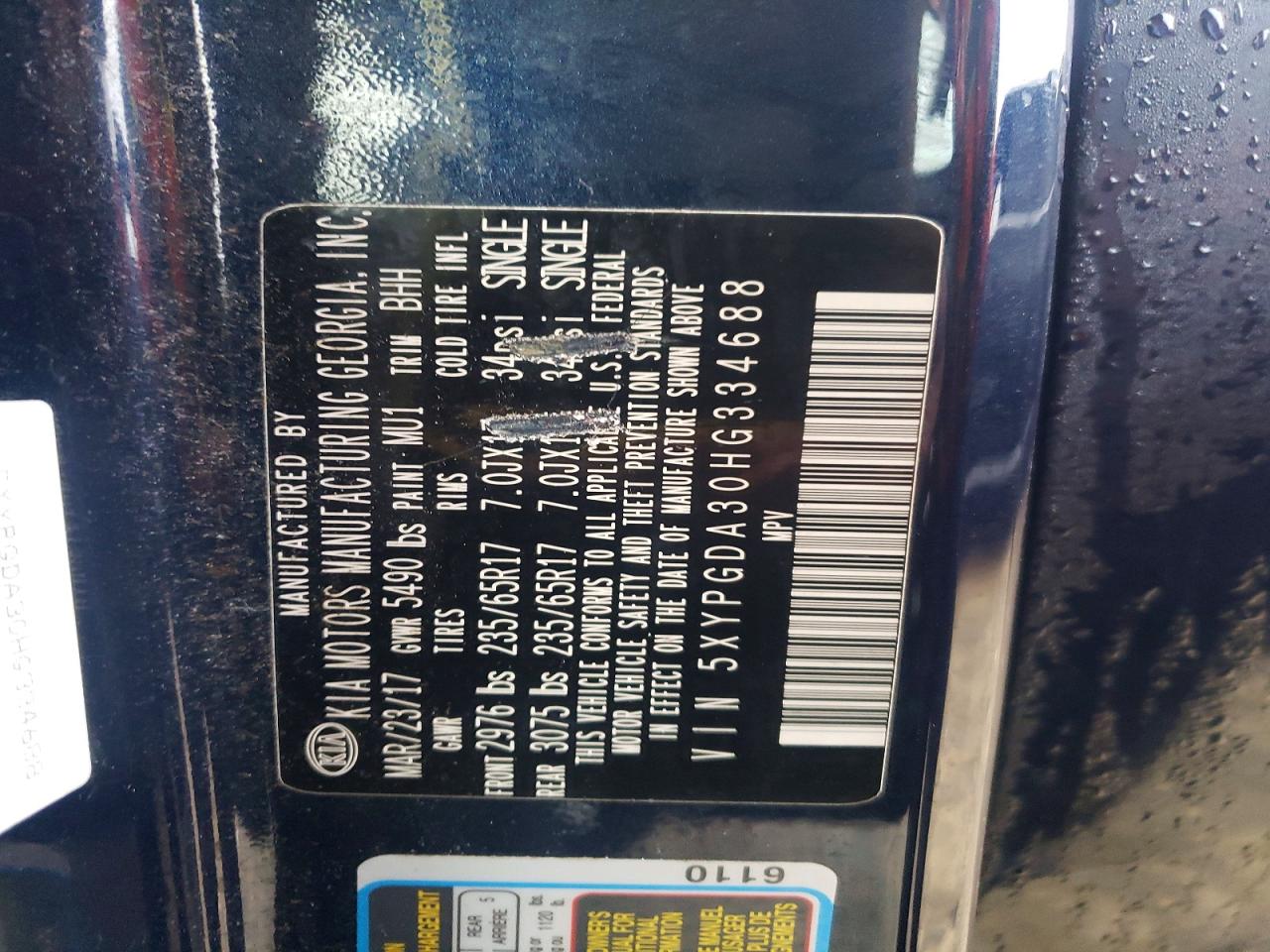 2017 KIA SORENTO LX photo 14