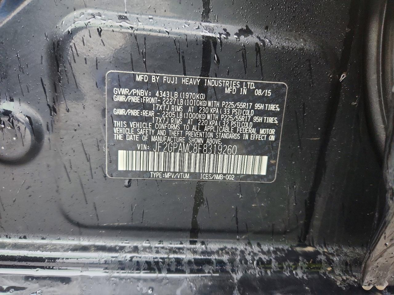 2015 SUBARU XV CROSSTREK 2.0 LIMITED photo 13