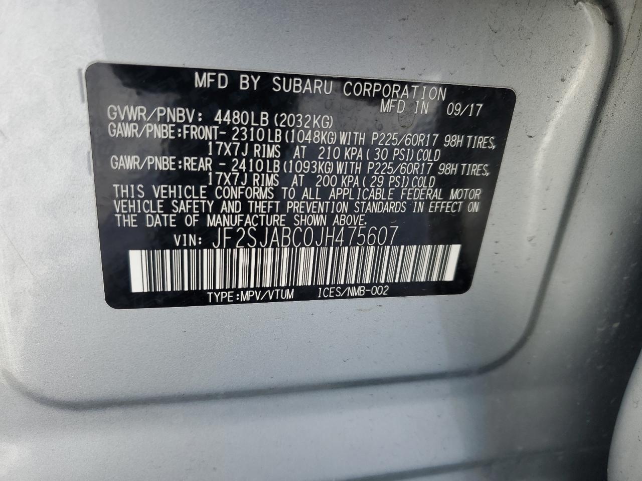 2018 SUBARU FORESTER 2.5I photo 40