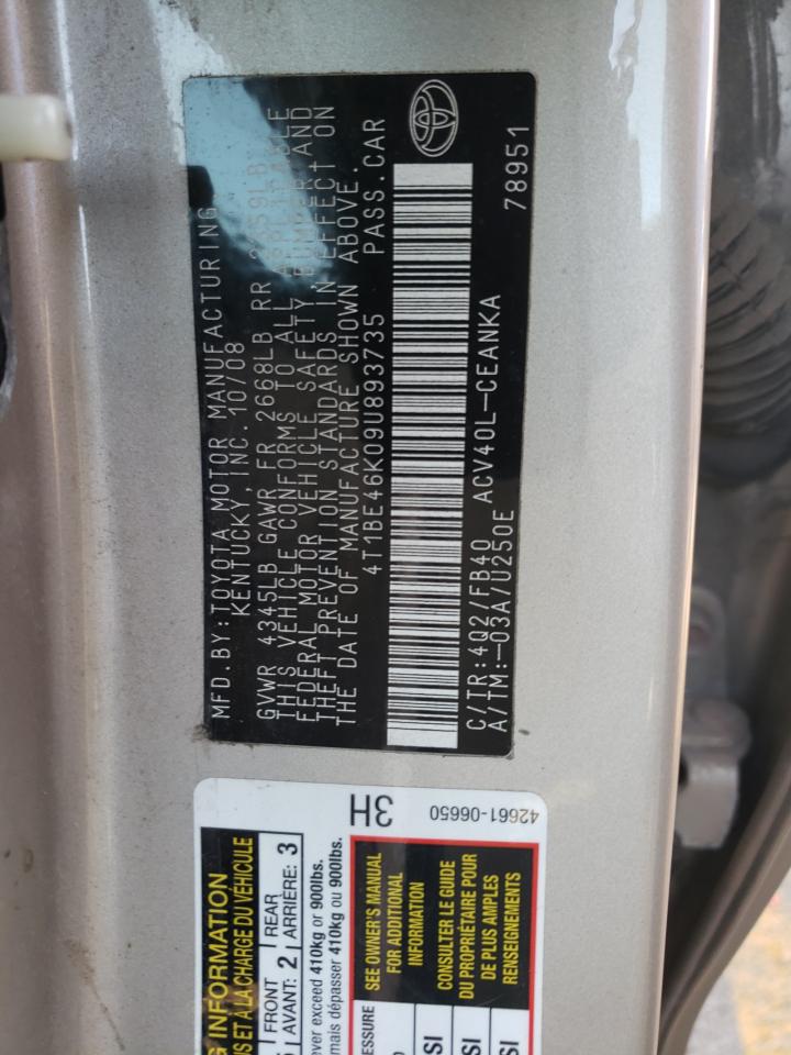 2009 TOYOTA CAMRY photo 28