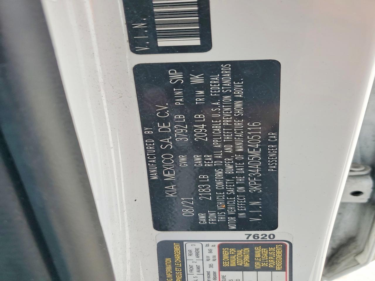 2021 KIA FORTE photo 23
