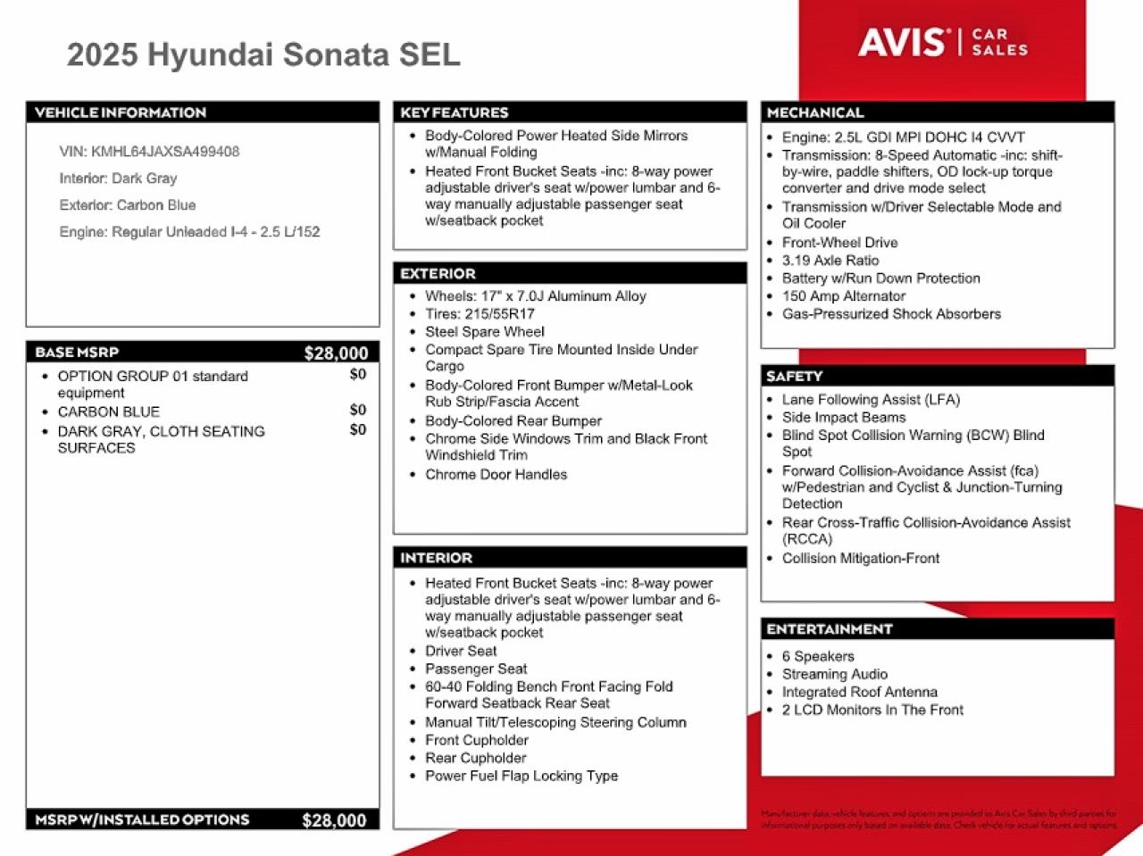 2025 HYUNDAI SONATA SEL photo 23