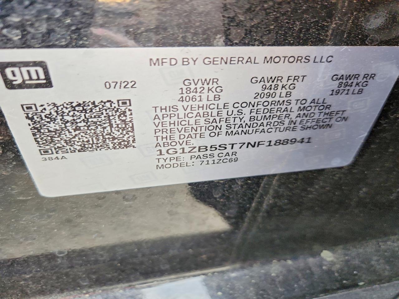 2022 CHEVROLET MALIBU LS photo 23