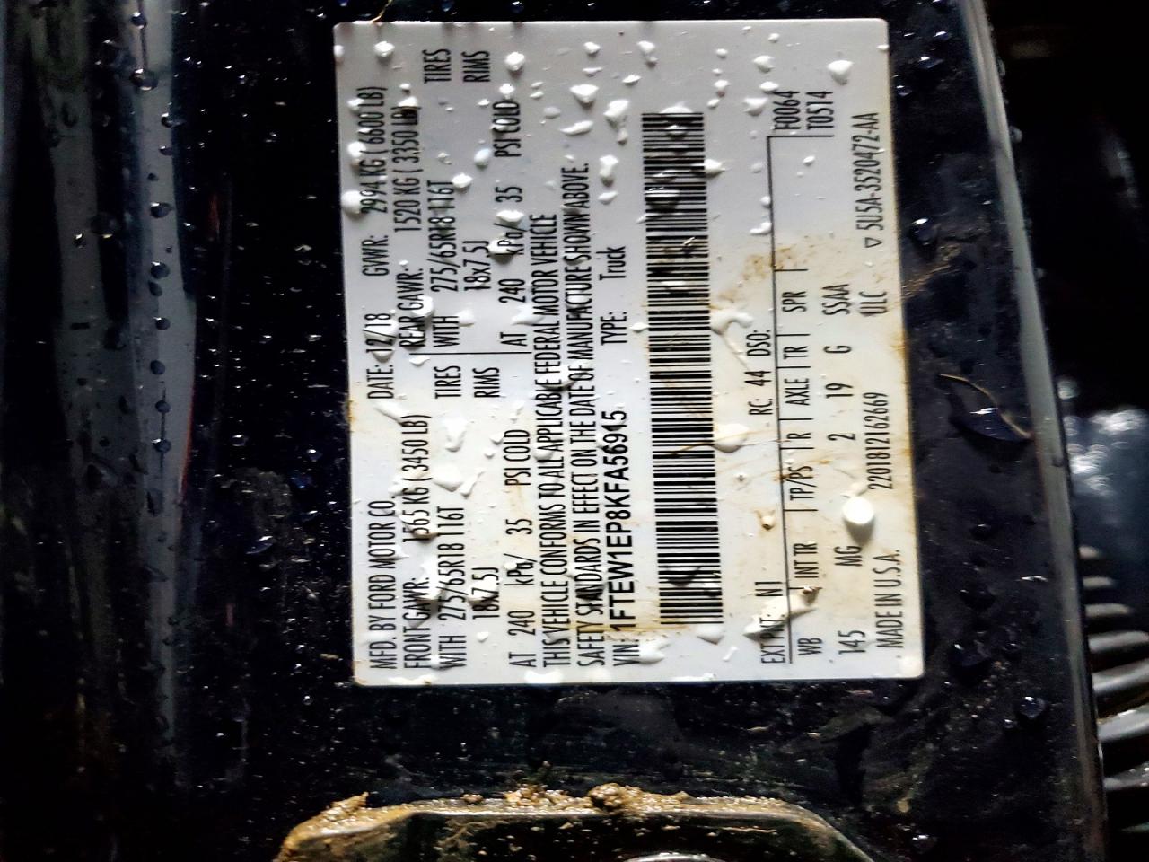 2019 FORD F150 SUPERCREW photo 34