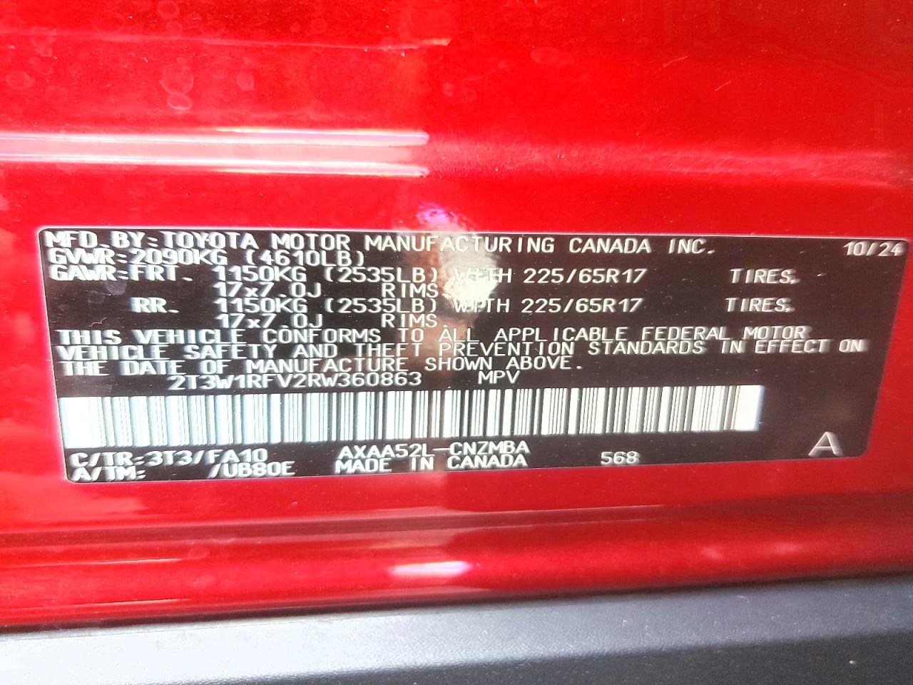2024 TOYOTA RAV4 XLE photo 14