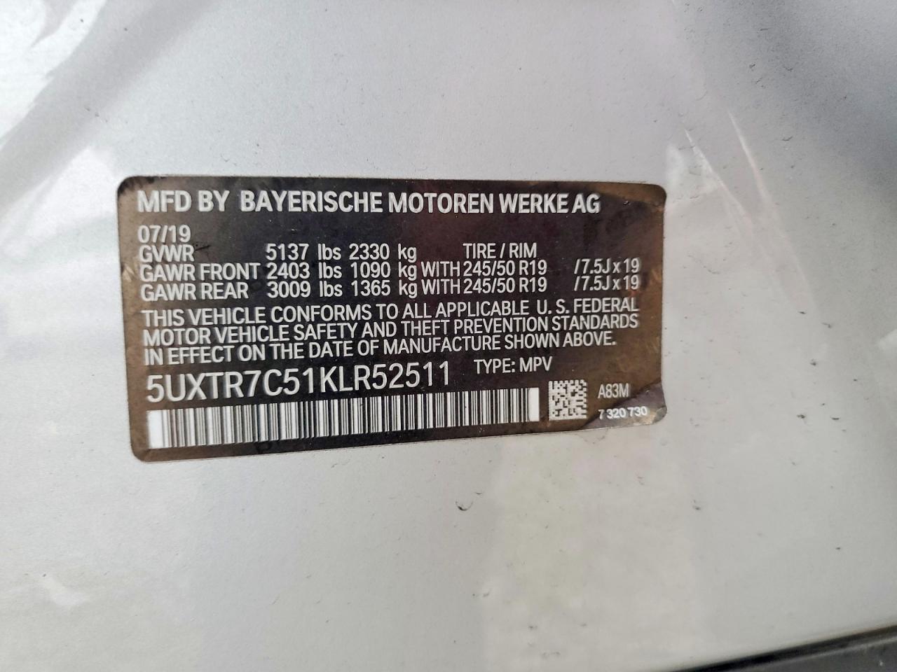 2019 BMW X3 SDRIVE30I photo 27