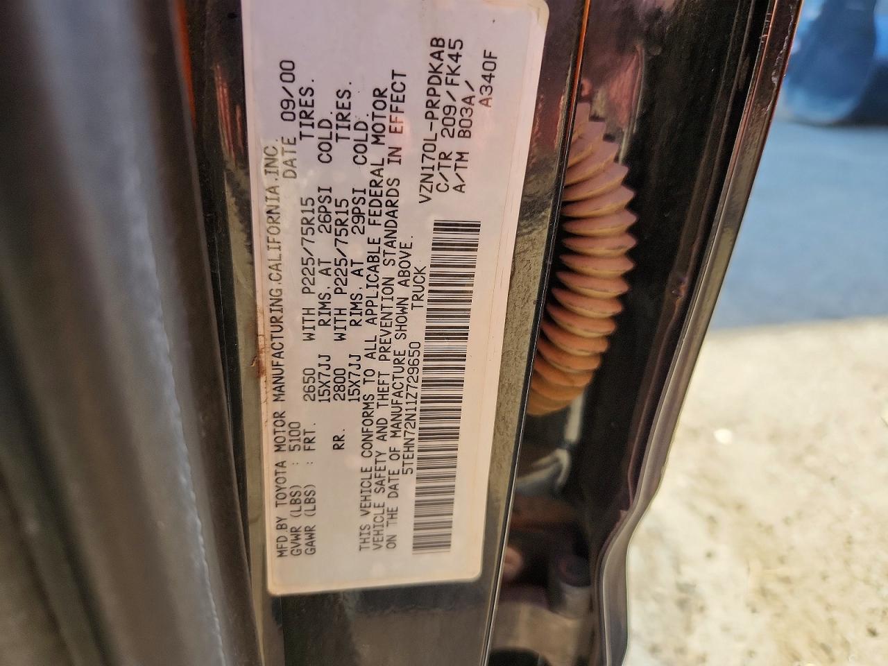 2001 TOYOTA TACOMA V6 photo 23