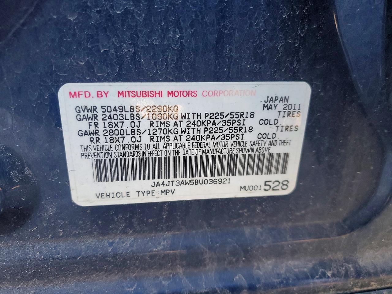 2011 MITSUBISHI OUTLANDER SE photo 14