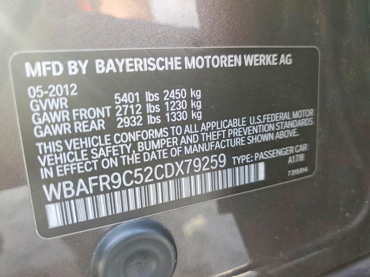 2012 BMW 550 I photo 12
