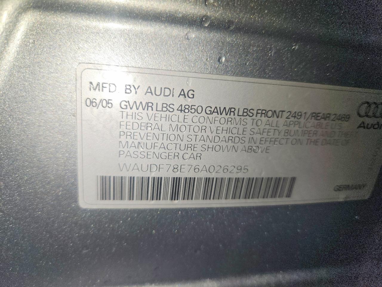 2006 AUDI A4 2.0T QUATTRO photo 23