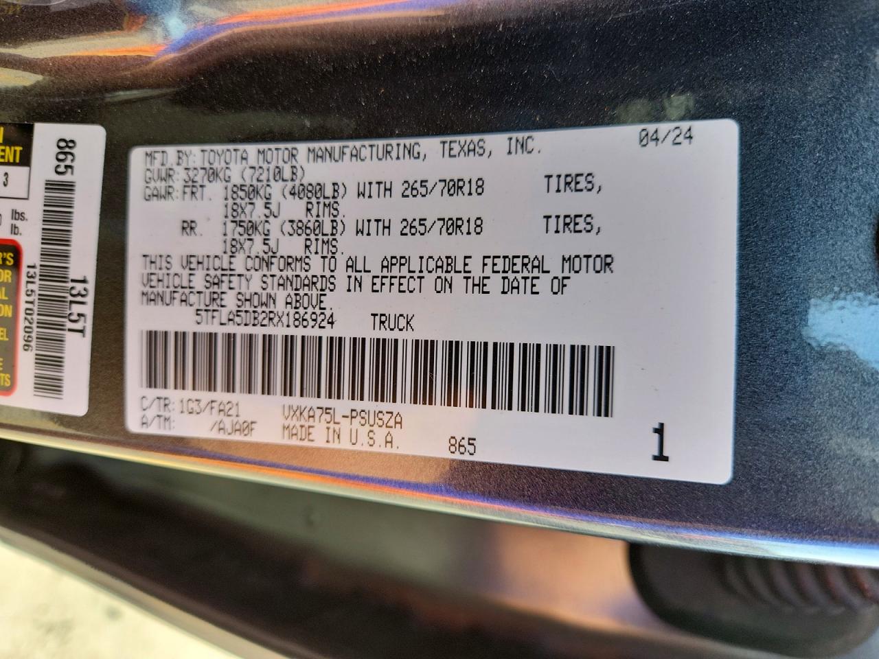 2024 TOYOTA TUNDRA SR5 photo 23
