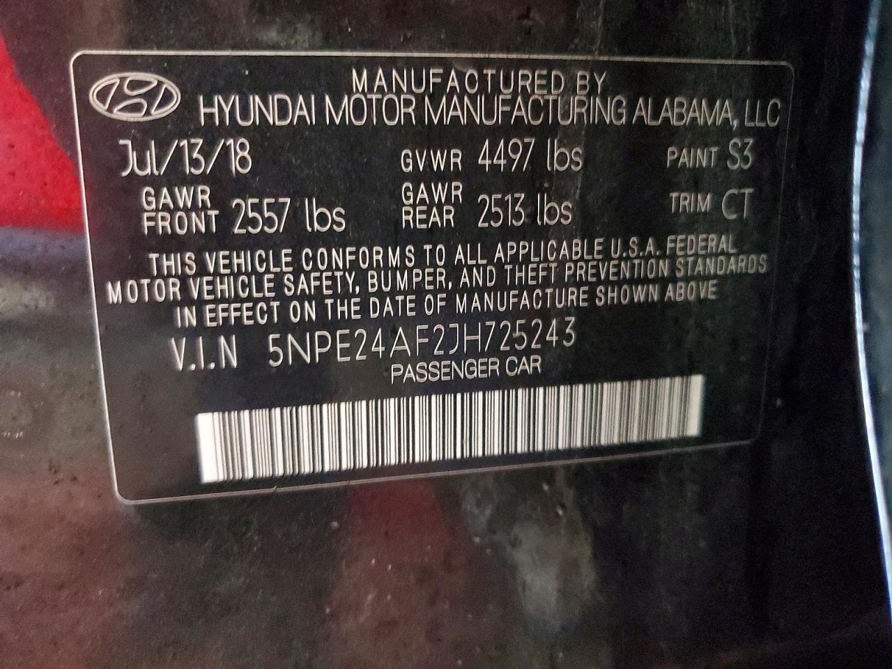 2018 HYUNDAI SONATA SE photo 37