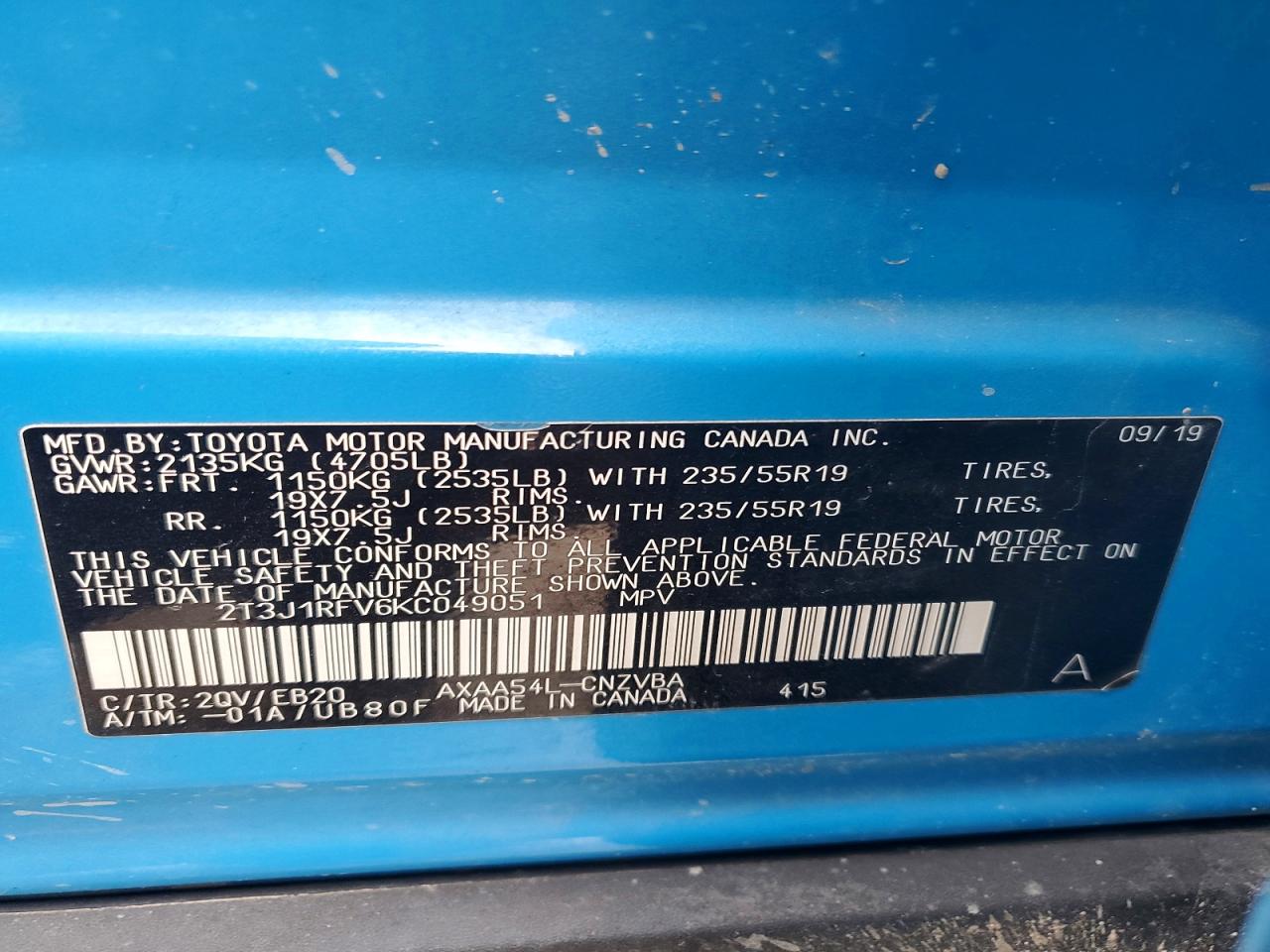 2019 TOYOTA RAV4 ADVENTURE photo 27