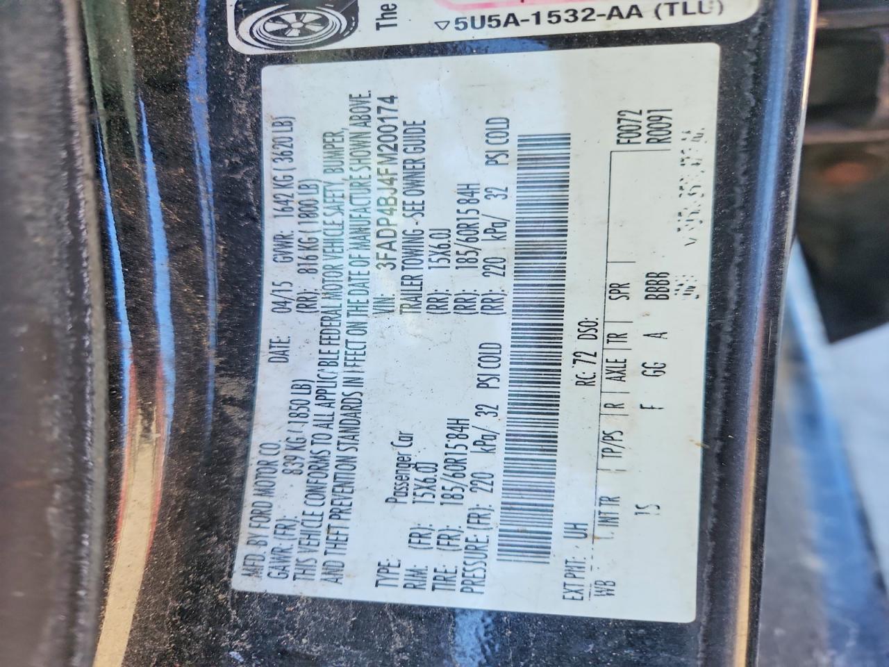 2015 FORD FIESTA SE photo 23