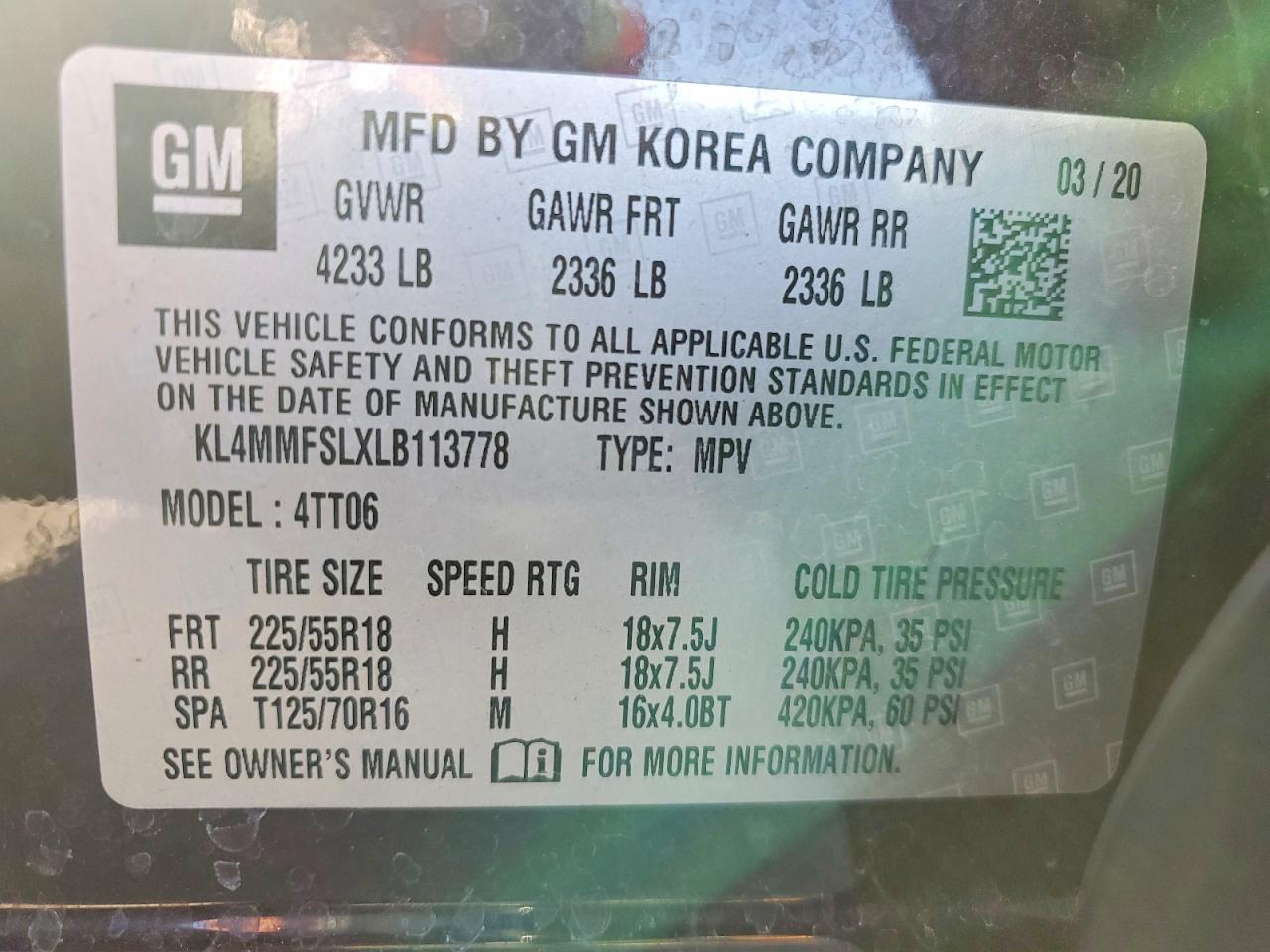 2020 BUICK ENCORE GX ESSENCE photo 37