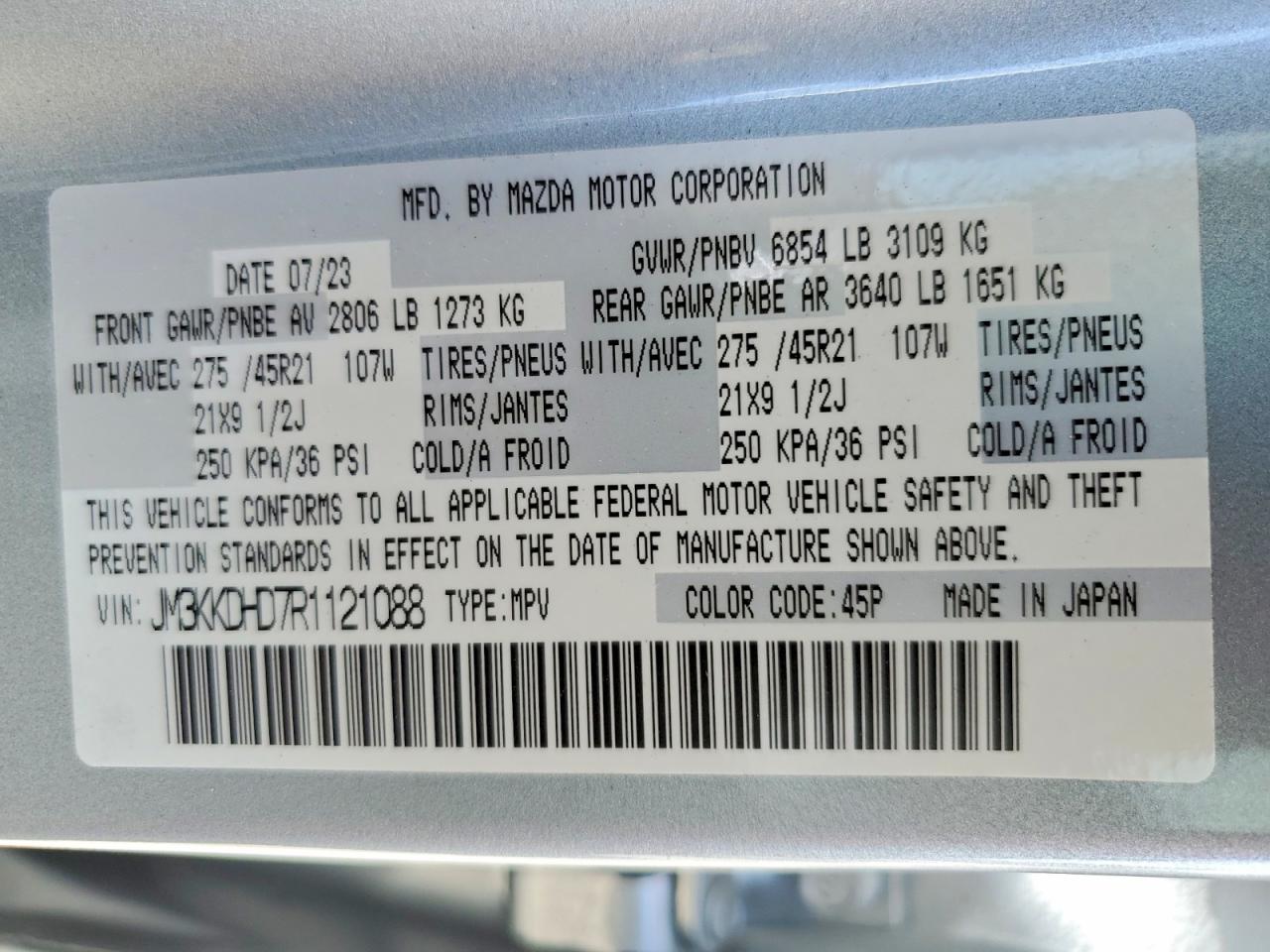 2024 MAZDA CX-90 PREMIUM photo 13