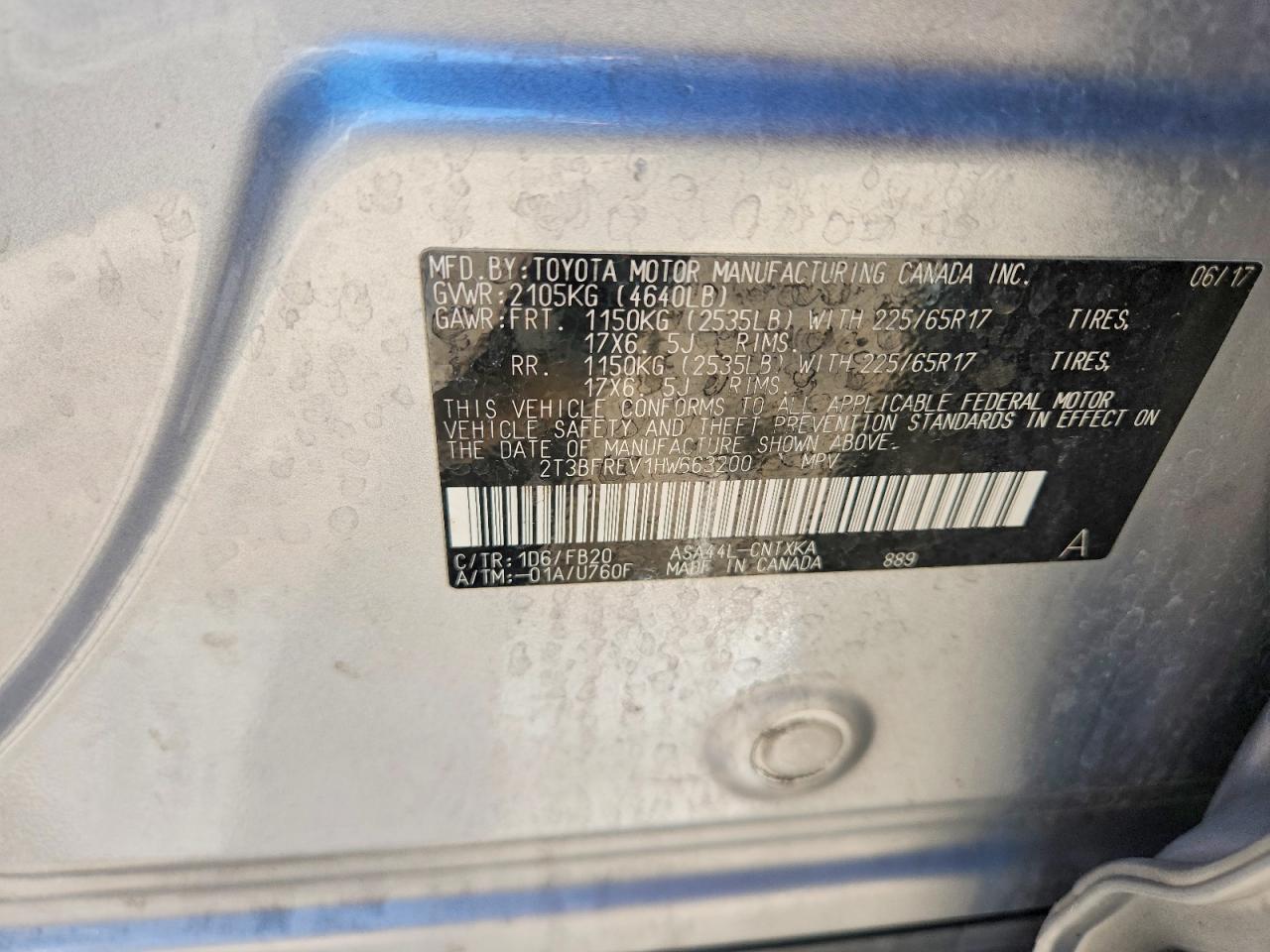 2017 TOYOTA RAV4 LE photo 12