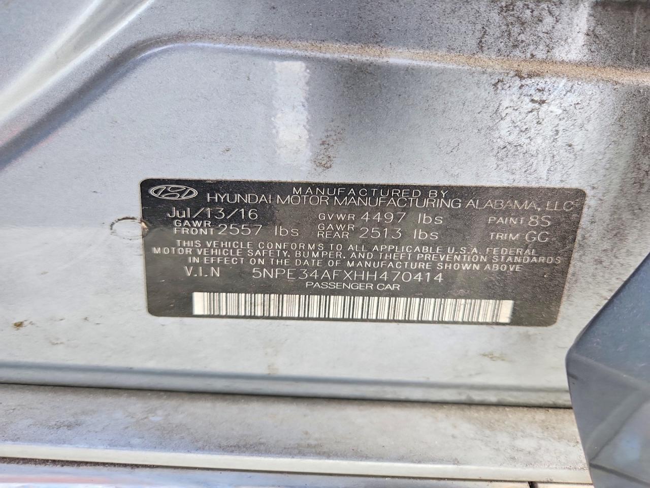 2017 HYUNDAI SONATA SPORT photo 12