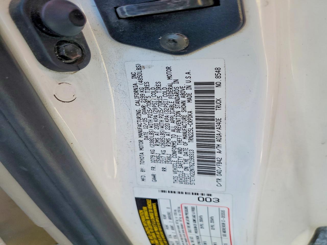 2006 TOYOTA TACOMA BASE photo 34