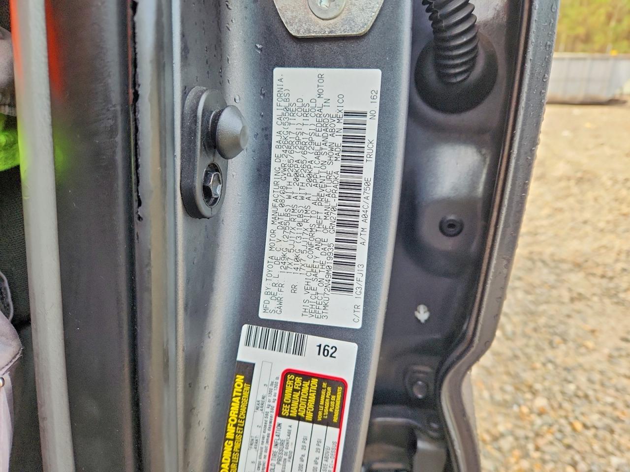 2009 TOYOTA TACOMA PRERUNNER V6 photo 12