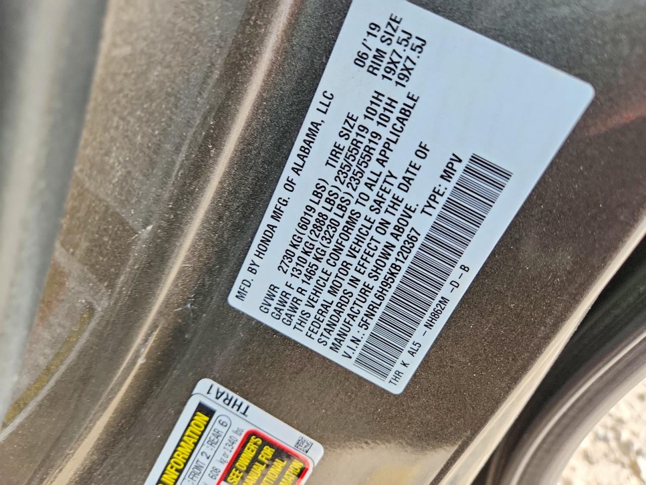 2019 HONDA ODYSSEY ELITE photo 25